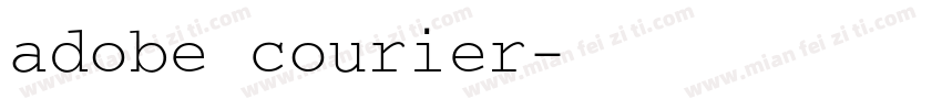 adobe courier字体转换